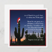 Uitnodiging kerstcactus-partij (Voorkant / Achterkant)