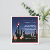Uitnodiging kerstcactus-partij (Staand voorkant)