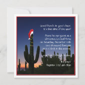 Uitnodiging kerstcactus-partij (Voorkant)
