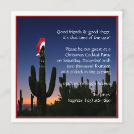 Uitnodiging kerstcactus-partij