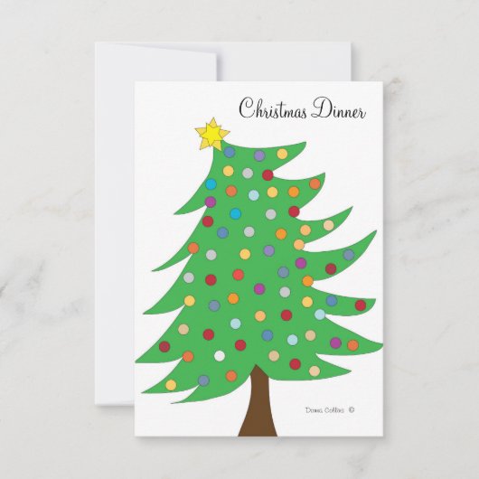 Uitnodiging kerstdiner stijl 2 (Voorkant)