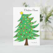 Uitnodiging kerstdiner stijl 2 (Staand voorkant)