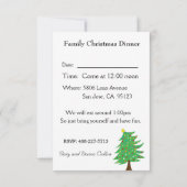 Uitnodiging kerstdiner stijl 2 (Achterkant)