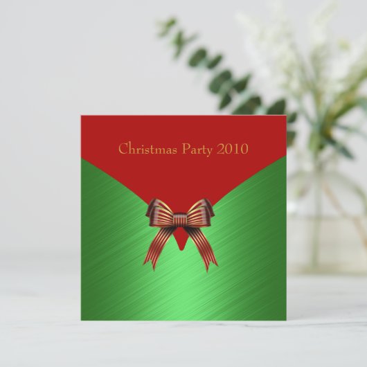 Uitnodiging kerstfeest (Staand voorkant)