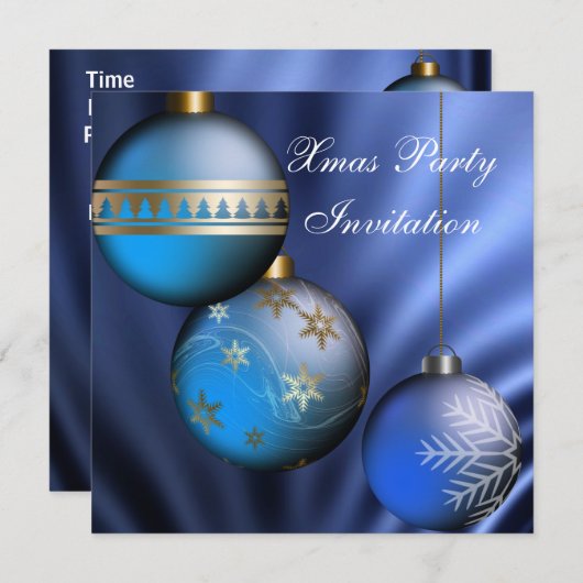 Uitnodiging kerstfeest (Voorkant / Achterkant)