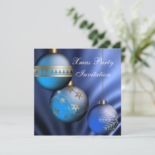 Uitnodiging kerstfeest (Staand voorkant)