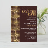 Uitnodiging Kerstfeest Bedankt voor je komst Goud (Staand voorkant)