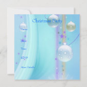 Uitnodiging Kerstfeest Blue & Silver (Achterkant)