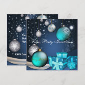 Uitnodiging Kerstfeest Christmas (Voorkant / Achterkant)