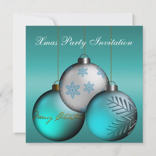 Uitnodiging Kerstfeest Christmas (Voorkant)