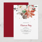 Uitnodiging kerstfeest, Elegant, Vakantie (Voorkant / Achterkant)