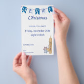 Uitnodiging kerstfeest flyer (Hand)