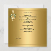 Uitnodiging Kerstfeest Gouden Ballen (Achterkant)