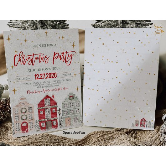 Uitnodiging Kerstfeest Kerstfeest in de winter