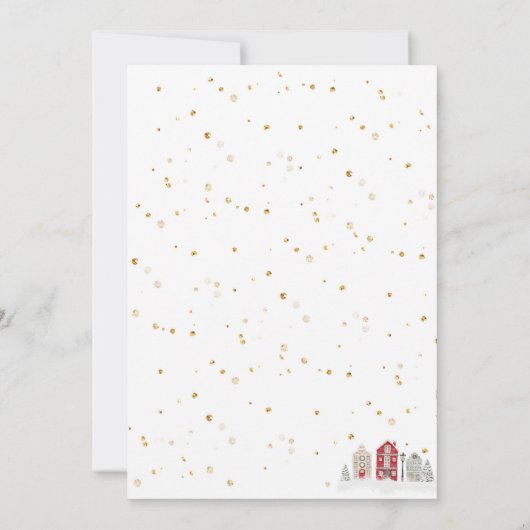 Uitnodiging Kerstfeest Kerstfeest in de winter (Achterkant)