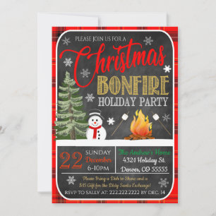 Uitnodiging kerstfeest met Bonfire