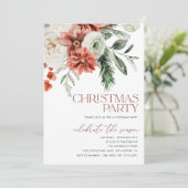 Uitnodiging kerstfeest, moderne feestdag (Staand voorkant)