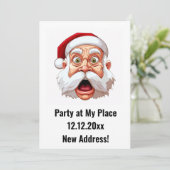 Uitnodiging Kerstfeest Nieuw Adres (Staand voorkant)