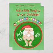 Uitnodiging kerstfeest op basis van Aangepaste ker (Voorkant / Achterkant)