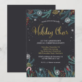 Uitnodiging kerstfeest, uitnodiging voor feestdag (Voorkant / Achterkant)