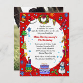 Uitnodiging kerstfeestdag (Voorkant / Achterkant)