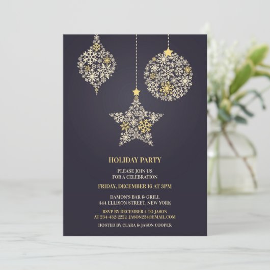 Uitnodiging kerstfeestdag (Staand voorkant)