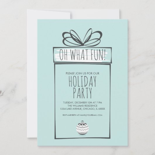 Uitnodiging kerstfeestdag (Voorkant)