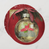 Uitnodiging kerstfeestdag (Voorkant / Achterkant)