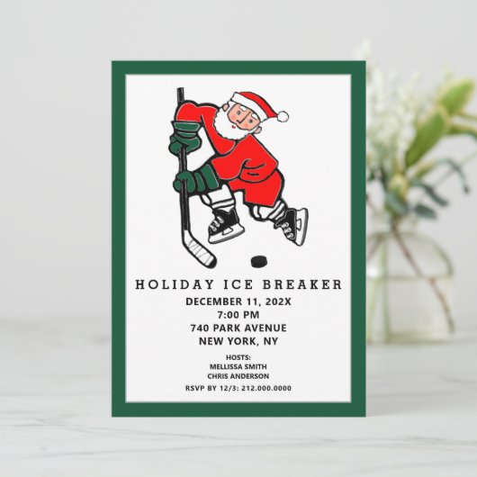 Uitnodiging kerstfeestdag (Staand voorkant)