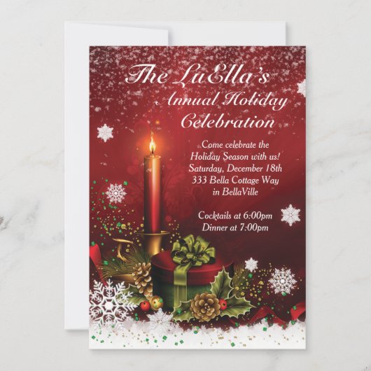 Uitnodiging kerstfeestdag (Voorkant)