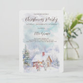 Uitnodiging kerstfeestdag (Staand voorkant)