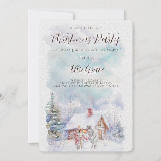 Uitnodiging kerstfeestdag (Voorkant)