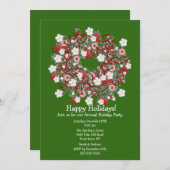 Uitnodiging kerstfeestdag (Voorkant / Achterkant)