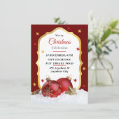 Uitnodiging kerstfeestdag (Staand voorkant)