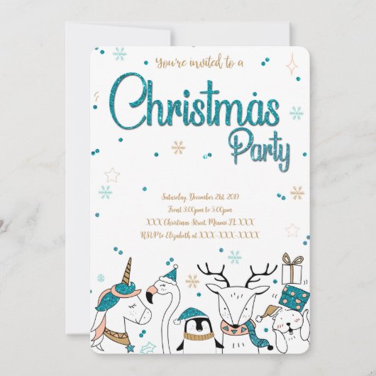 Uitnodiging kerstfeestdag (Voorkant)