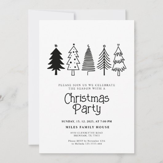 Uitnodiging kerstfeestdag (Voorkant)