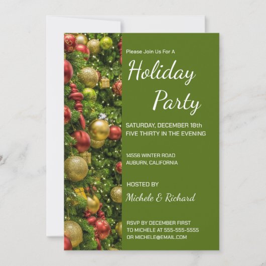 Uitnodiging kerstfeestdag (Voorkant)