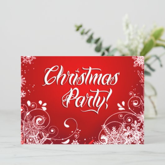 Uitnodiging kerstfeestdag (Staand voorkant)