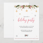 Uitnodiging kerstfeestdag (Voorkant / Achterkant)