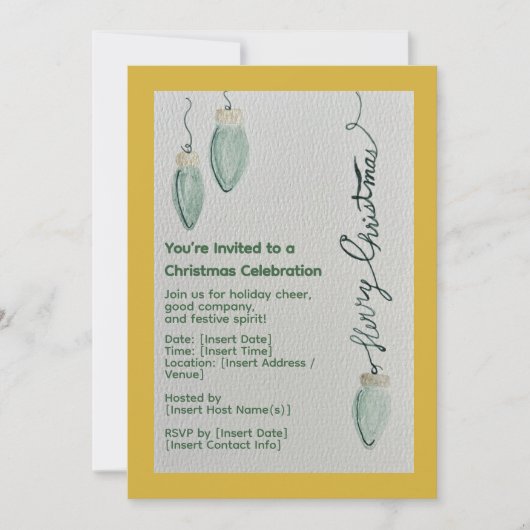Uitnodiging kerstfeestdag (Voorkant)