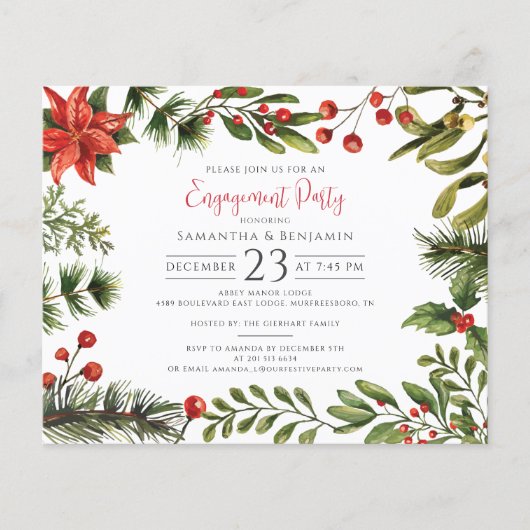 Uitnodiging kerstfeestdag (Voorkant)