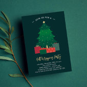 Uitnodiging kerstfeestdag cadeautje met cadeautjes