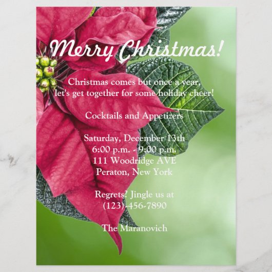 Uitnodiging kerstfeestdag flyer (Voorkant)