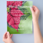 Uitnodiging kerstfeestdag flyer (Hand)