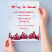 Uitnodiging kerstfeestdag flyer (Hand)