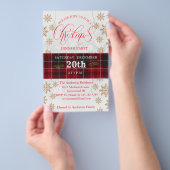 Uitnodiging kerstfeestdag flyer (Hand)