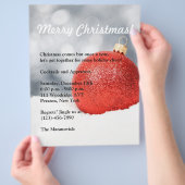 Uitnodiging kerstfeestdag flyer (Hand)