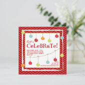 Uitnodiging kerstfeestdag in de zalen (Staand voorkant)