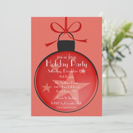 Uitnodiging kerstfeestdag kerstfeestdag (Staand voorkant)