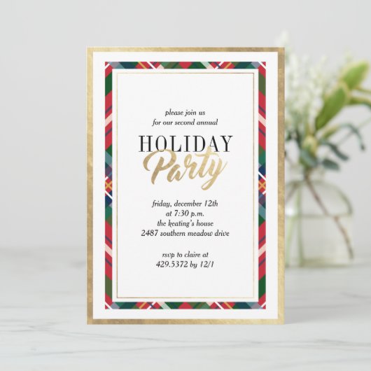 Uitnodiging kerstfeestdag Lijst (Staand voorkant)